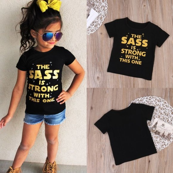 Other - Girls top T-shirt Star Wars theme black yellow